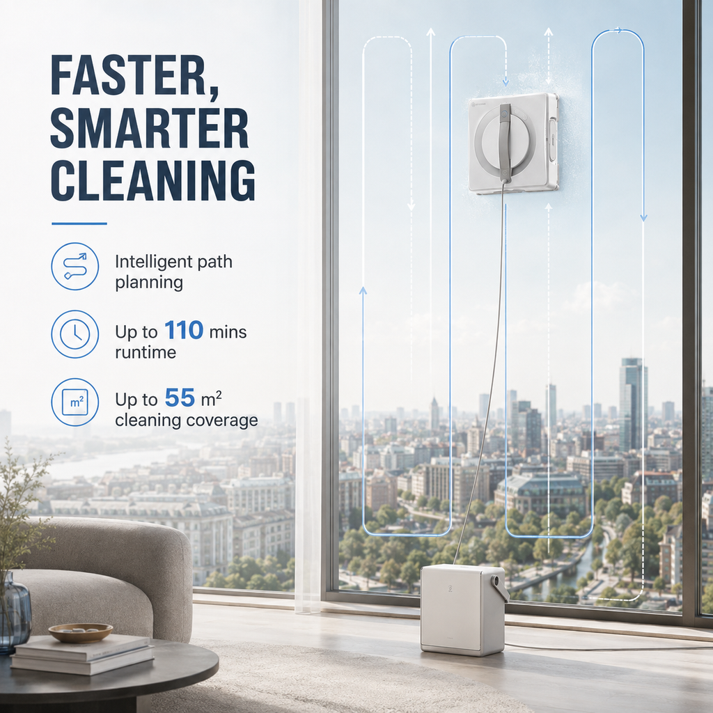 ✨ LIMITED TIME OFFER | Smart Window Cleaning Robot with Portable Station