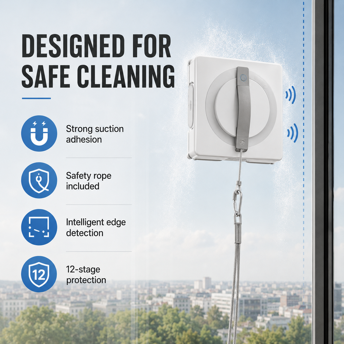 ✨ LIMITED TIME OFFER | Smart Window Cleaning Robot with Portable Station